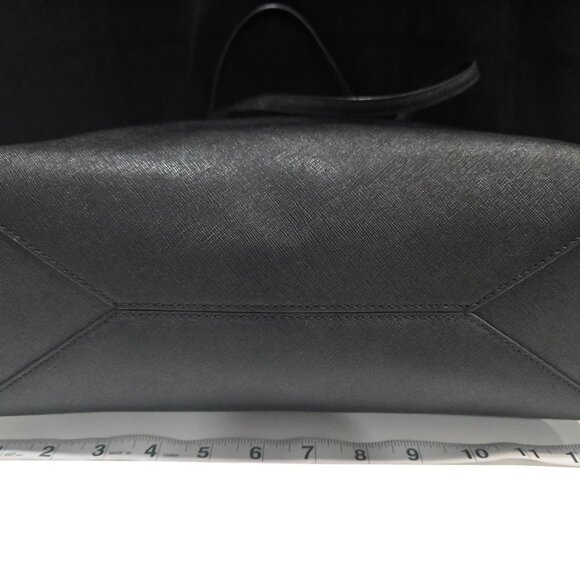 Tory Burch Large Black Leather Emerson Tote w/Gold Tone Hardware & Logo - EUC - Picture 9 of 11